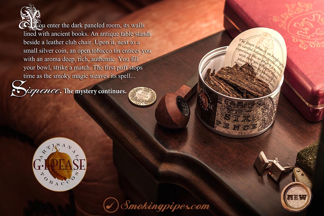 Sixpence G. L. Pease Pipe Tobacco at Smokingpipes.com