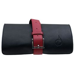 Claudio Albieri Roll Up Black/Red Italian Leather