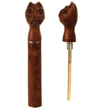Ardor Carved Cat Briar Tamper