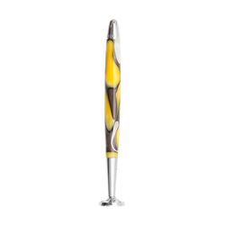 8deco Classic Tamper Brown with Yellow, White Swirl
