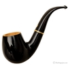 Mastro de Paja Smooth Bent Billiard (One Sun) (Media) (Nera) (9mm) (Unsmoked)