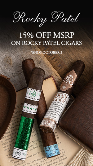 15% Off MSRP on Rocky Patel Cigars