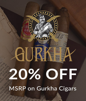 20% Off MSRP on Gurkha Cigars
