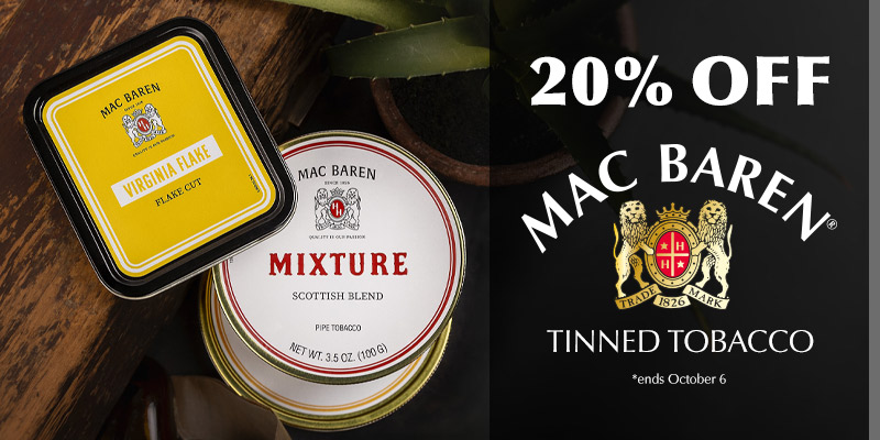 20% Off Mac Baren Tinned Pipe Tobacco