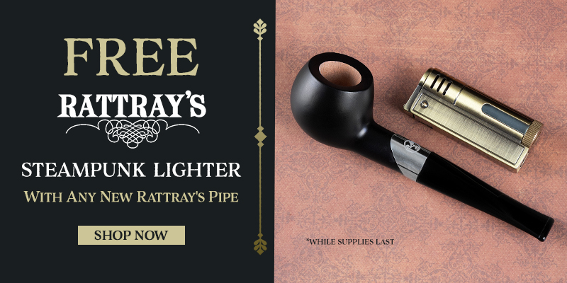 Free Rattray’s Steampunk Lighter with Any New Rattray’s Pipe