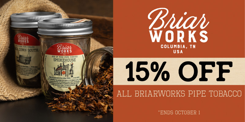 15% Off BriarWorks Pipe Tobacco