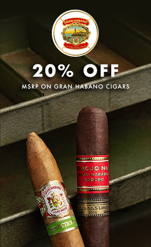 20% Off MSRP on Gran Habano Cigars
