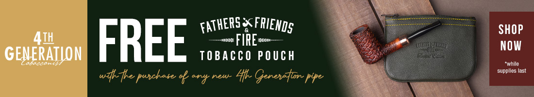 Free Fathers, Friends & Fire Tobacco Pouch With 4th Gen Pipe