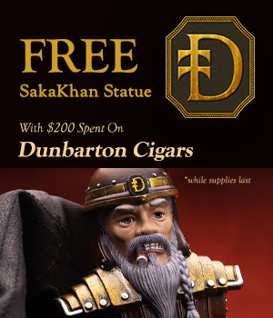 Free SakaKhan Statue with $200 Spent on Dunbarton Cigars