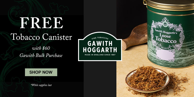 Free Green Gawith Canister with $60 Spent on Gawith Bulk Tobacco