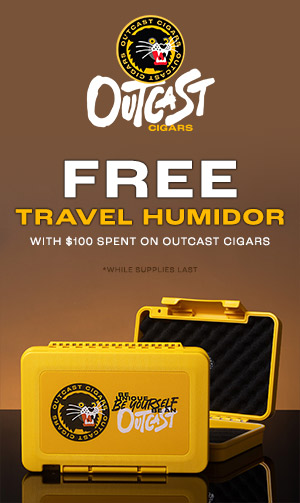 Free Travel Humidor | $100 Outcast Purchase