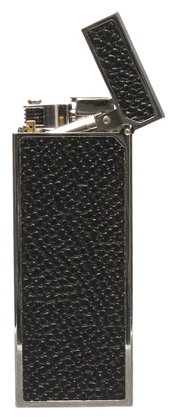 Lighters Dunhill Lighter - Rollagas Palladium Plate Bourdon Black Cowhide
