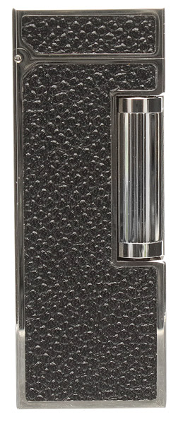 Lighters Dunhill Lighter - Rollagas Palladium Plate Grey Cowhide