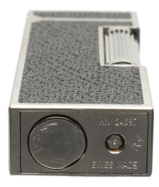 Lighters Dunhill Lighter - Rollagas Palladium Plate Grey Cowhide