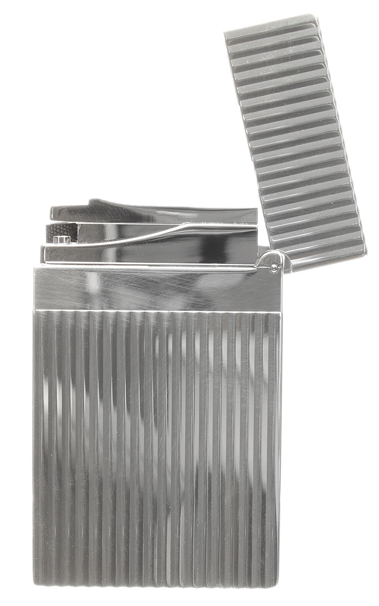 Lighters S.T. Dupont Lighter - Ligne 2 Silver Vertical Lines Palladium
