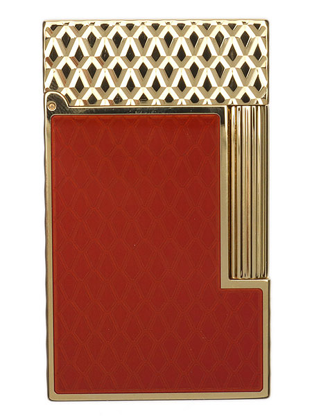 Lighters S.T. Dupont Lighter - Ligne 2 Guilloche Burgundy/Gold