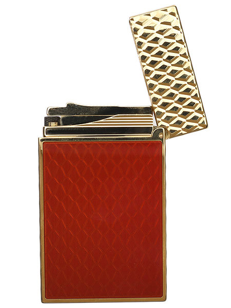 Lighters S.T. Dupont Lighter - Ligne 2 Guilloche Burgundy/Gold