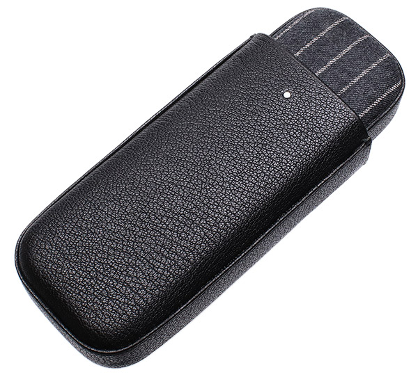 Humidors & Travel Cases Dunhill Cigar Case Black with Grey Stripe