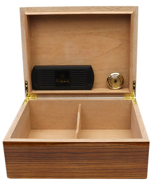Cigar Humidors Savoy Zebrawood Medium Humidor