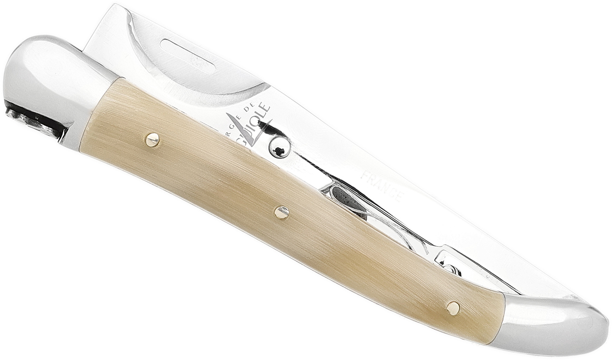 Cutters & Accessories Laguiole Horn Tip with Mirror Finished Stainless Steel Cigar Cutter