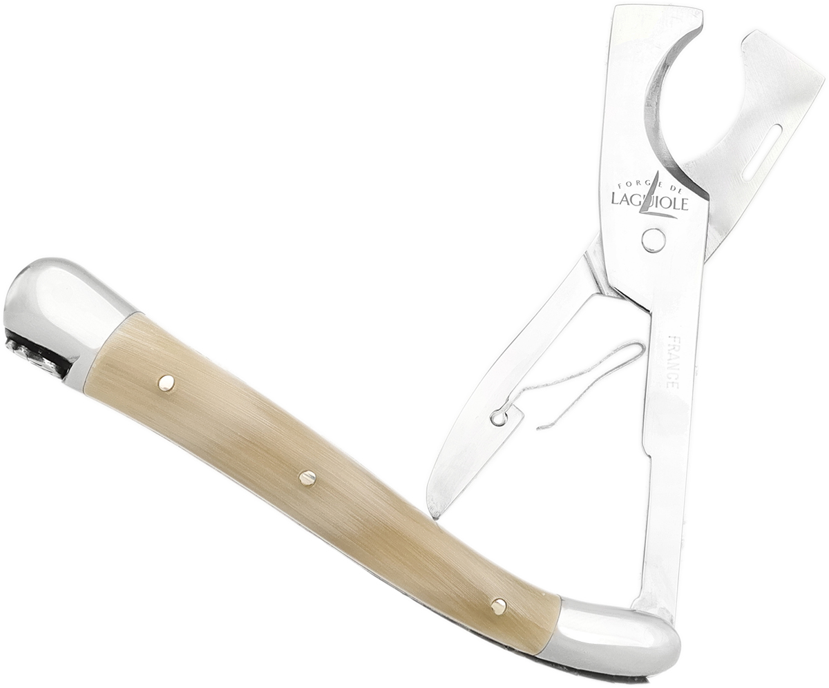 Cutters & Accessories Laguiole Horn Tip with Mirror Finished Stainless Steel Cigar Cutter