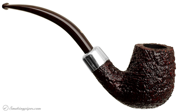 Ashton Pebble Grain Bent Brandy with Silver Army Mount (LX)