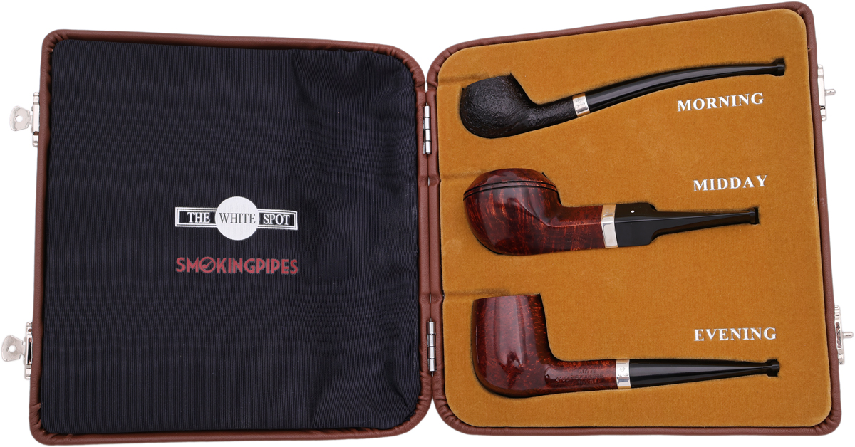 Dunhill Three Pipe Daily Set Shell Briar/Amber Root with Silver (with Ventage Case) (2024)