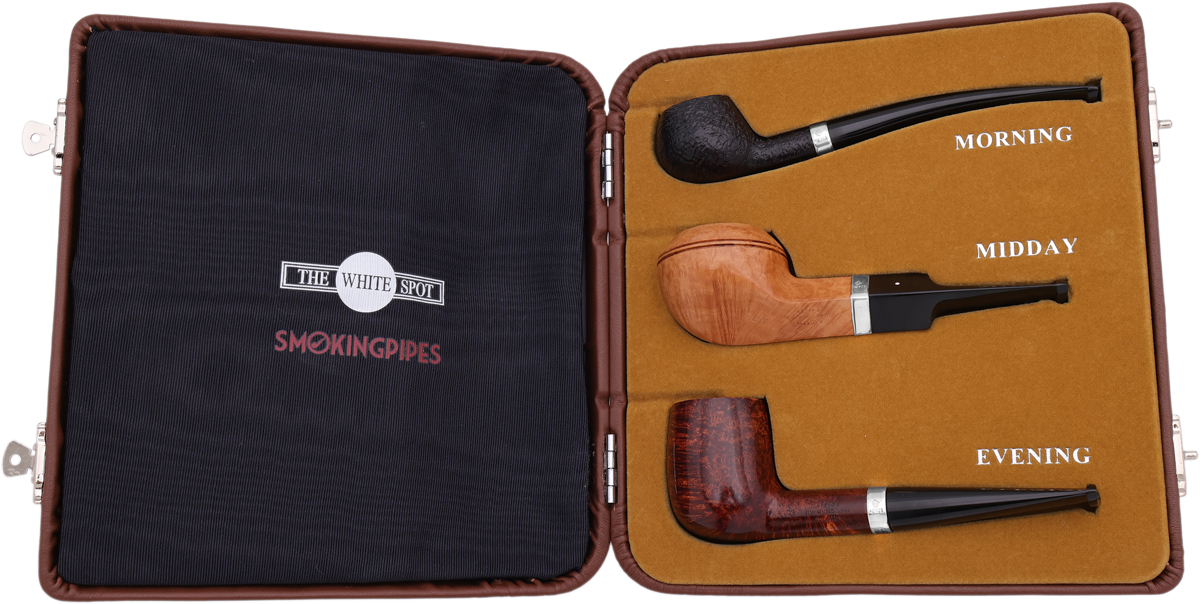 Dunhill Three Pipe Daily Set Shell Briar/Root Briar/Amber Root with Silver (with Ventage Case) (2024)