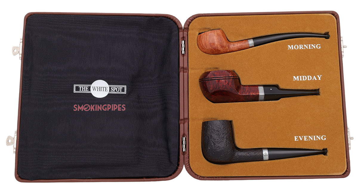 Dunhill Three Pipe Daily Set Root Briar DR**/Amber Root/Shell Briar with Silver (with Ventage Case) (2024)