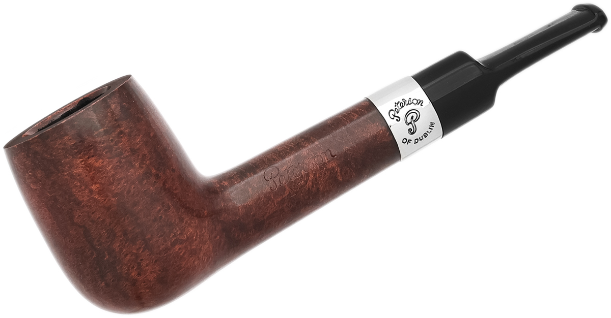 peterson aran tobacco Aran Smooth Nickel Mounted (53) Fishtail Tobacco Pipe