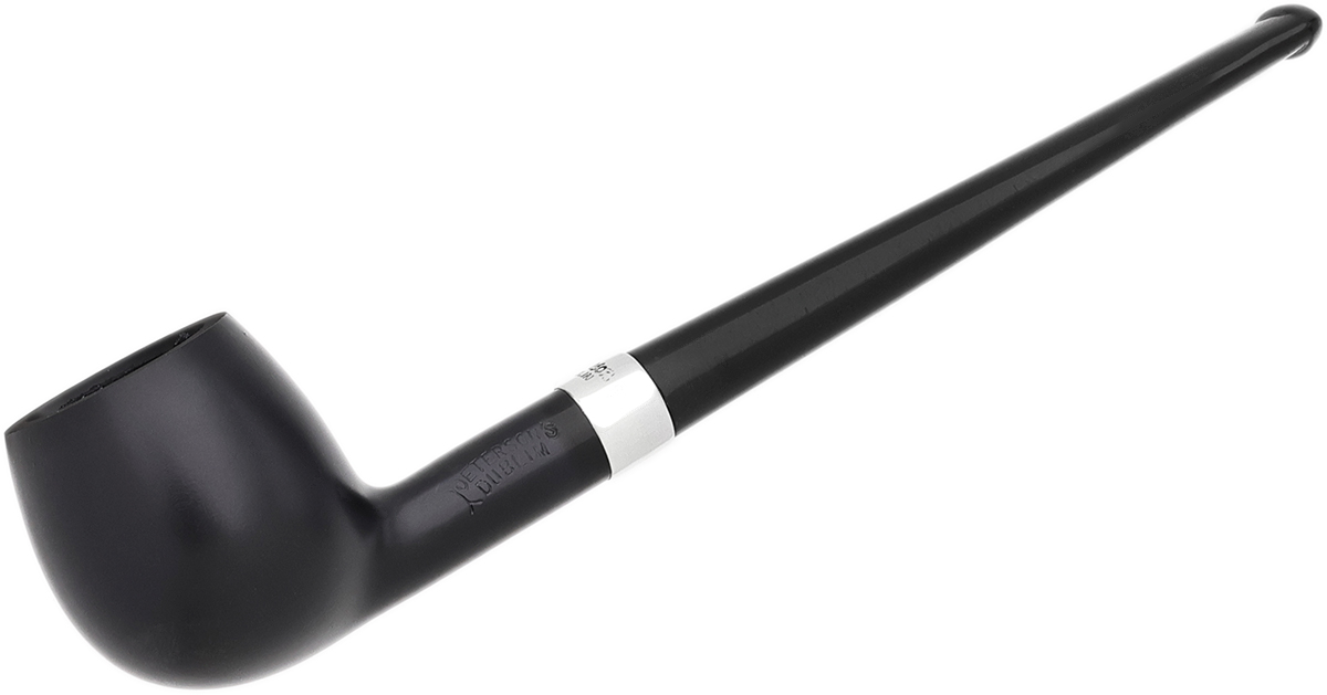 Peterson Junior Ebony Silver Mounted Canted Apple Fishtail