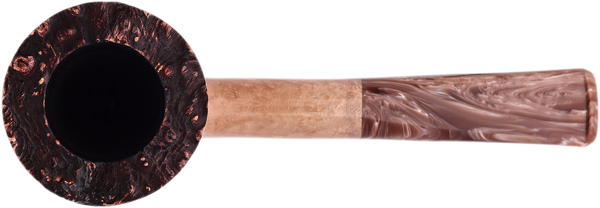 Randy Wiley Feather Carved Bent Billiard (66)