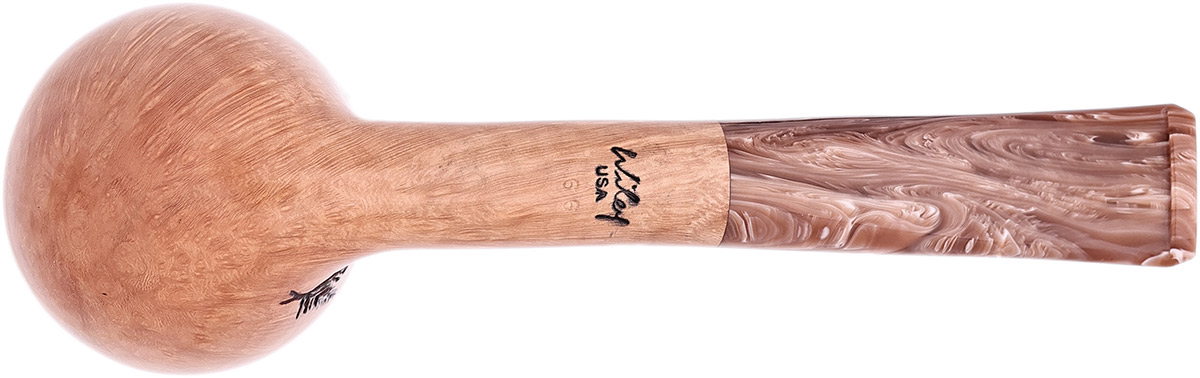 Randy Wiley Feather Carved Bent Billiard (66)