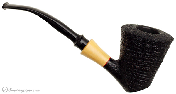 Tsuge Kyoichiro Sandblasted Cherrywood Memorial Pipe with Boxwood