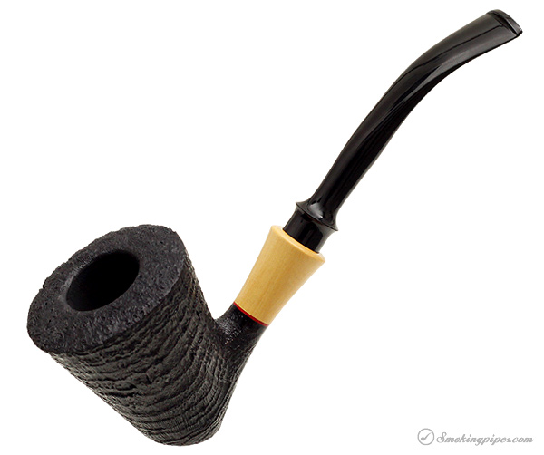 Tsuge Kyoichiro Sandblasted Cherrywood Memorial Pipe with Boxwood