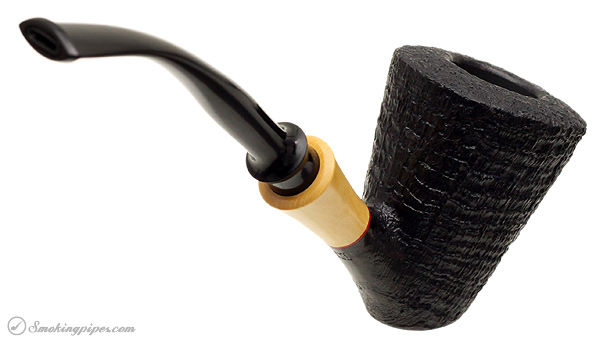 Tsuge Kyoichiro Sandblasted Cherrywood Memorial Pipe with Boxwood