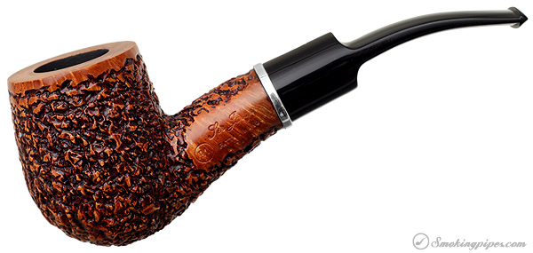 Ser Jacopo Picta Picasso Rusticated Bent Billiard with Silver (R1) (06)
