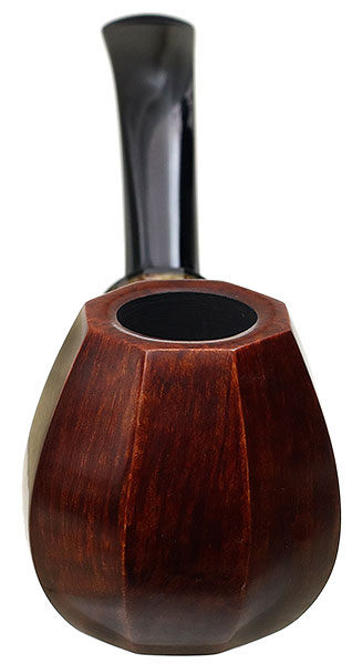 Tonni Nielsen Smooth Paneled Bent Brandy with Petrified Bone