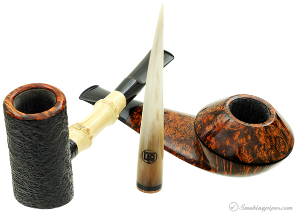 Tom Eltang 40th Anniversary Commemorative Pipe Set with Sandblasted Poker Smooth Eskimo and Tamper