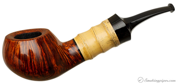 J. Alan Pipes Smooth Bent Apple with Bamboo