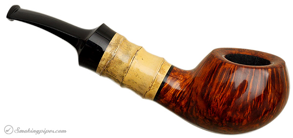 J. Alan Pipes Smooth Bent Apple with Bamboo