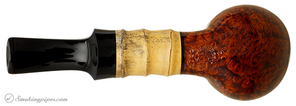 J. Alan Pipes Smooth Bent Apple with Bamboo