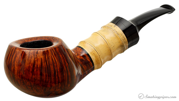 J. Alan Pipes Smooth Bent Apple with Bamboo
