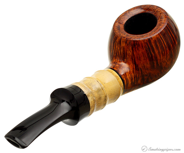 J. Alan Pipes Smooth Bent Apple with Bamboo