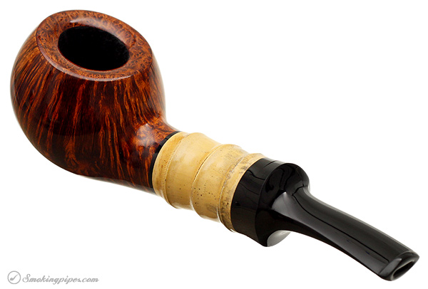 J. Alan Pipes Smooth Bent Apple with Bamboo