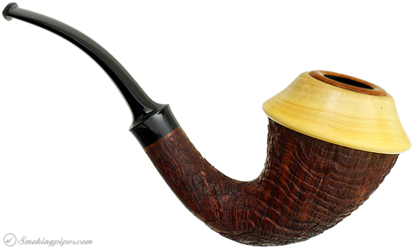 J. Alan Pipes Sandblasted Calabash with Boxwood Cap