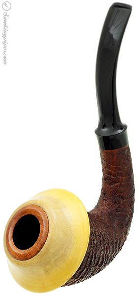 J. Alan Pipes Sandblasted Calabash with Boxwood Cap