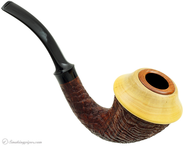 J. Alan Pipes Sandblasted Calabash with Boxwood Cap