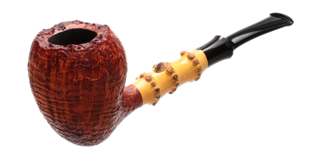 J. Alan Pipes Sandblasted Acorn Two Pipe Set with Ping Zhan (with Tamper and Claudio Albieri Case)