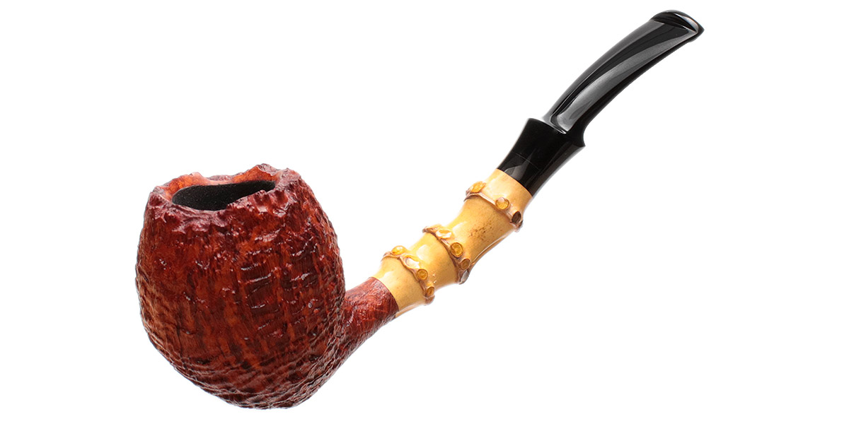 J. Alan Pipes Sandblasted Acorn Two Pipe Set with Ping Zhan (with Tamper and Claudio Albieri Case)